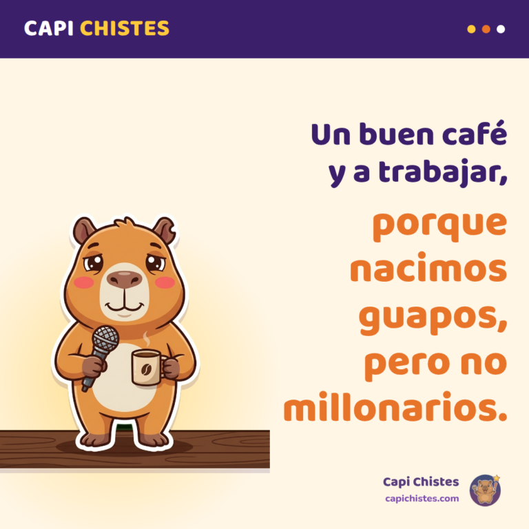 Chiste del café y el trabajo para empezar el día
